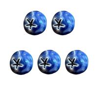 Blueberry BAr264 Lot de 5 mini aimants en céramique 3D pour réfrigérateur - Motif fruits réalistes - Décoration de casier de cuisine - Bleu - 3 x 3 cm