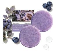 Blueberry Shampoo Bar, Shampoing bio à la Myrtille pour les Cheveux, Shampoing solide à la Myrtille pour Épaissir les Cheveux, Formule Nourrissante et Hydratante pour Femmes et Hommes (2pc)