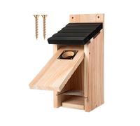 Bluebird Houses Pour L'extérieur, Maison De Nid De Colibri À La Plainte, Cabane D'oiseau Imperméable En Bois, Abri Extérieur Naturel, Conception Résistante Aux Intempéries, 15 Cm, Pour Patio, Pelouse,