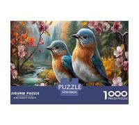 Bluebird Puzzle 1000 Pièces Jouet en Bois Divertissement Créatif Décoration Intérieure Le forêt Stream Challenge Toy Adultes & Enfants des 14 Ans 38x26cm/1000pcs
