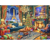 Bluebird Puzzle 2000 Pièces Noël à Paris, Tour Eiffel, 98 x 69 cm