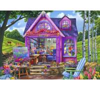 Bluebird Puzzle - Bigelow Illustrations, She Shed Studio - Puzzle 1000 Pièces - Havre de Paix, Féminin et Coloré - Fabriqué en France