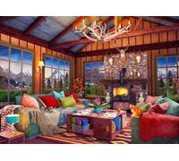Bluebird Puzzle - Cabin Holiday Home, Puzzle 1500 Pièces - Chalet de Montagne Traditionnel - Puzzle Adulte, Fabriqué en France