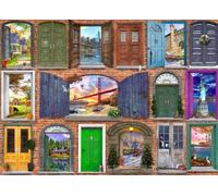 Bluebird Puzzle - Doors of USA - Puzzle 1500 Pièces - Portes ouvrant sur Les Paysages Emblématiques Américains - Puzzle Adulte - Fabriqué en France