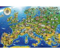 Bluebird Puzzle - European Landmarks, Puzzle 1000 Pièces - Monuments et lieux Connus d'europe - Puzzle Adulte - Fabriqué en France