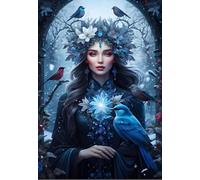 Bluebird Puzzle - Horae, Soul of Nature Collection, Puzzle 1000 Pièces - Représentation Fantastique et Allégorique de l'hiver - Fabriqué en France