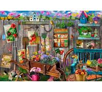 Bluebird Puzzle - Jason Taylor, Clôture de Jardin - Puzzle Adulte 1000 Pièces - Fabriqué en France