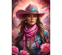 Bluebird Puzzle Jeu de pose Pink Cowgirl - 1000 pièces jouet coloré
