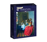Bluebird Puzzle - Johannes Vermeer, The Girl with The Wine Glass, 1659, Puzzle 1000 Pièces - Reproduction du Célèbre Tableau - Puzzle Adulte - Fabriqué en Europe