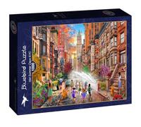 Bluebird Puzzle - Journées d'Été Chaudes à New York - Puzzle 1000 Pièces - Jeux d'enfants dans la Rue - Fabriqué en France