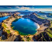 Bluebird Puzzle - Lac de Montagne, Puzzle 1000 Pièces - Vue Aérienne - Fabriqué en France