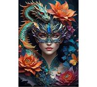 Bluebird Puzzle - Lady with a Dragon, Puzzle 1000 Pièces - Représentation Fantastique - Fabriqué en France