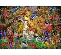 Bluebird Puzzle - Marchetti Ciro, Forêt Dorée - Puzzle 1000 Pièces - Vie Sauvage dans Les Bois - Fabriqué en France