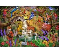 Bluebird Puzzle - Marchetti Ciro, Forêt Dorée - Puzzle 1000 Pièces - Vie Sauvage dans Les Bois - Fabriqué en France