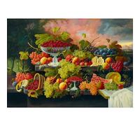 BLUEBIRD Puzzle Nature morte avec fruits et coucher de soleil 1000 pièces