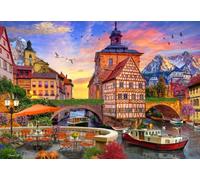 Bluebird Puzzle -Old City Hall, Bamberg, Germany, Puzzle 1000 Pièces - Vue Artistique de l'Ancien Hôtel de Ville de Bamberg - Fabriqué en France