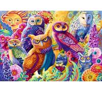 Bluebird Puzzle - Owl Autonomy, Puzzle 1000 Pièces - Hiboux et Chouettes Multicolores - Puzzle Adulte - Fabriqué en France