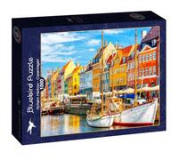 Bluebird Puzzle - Port de Nyhavn, Copenhague - Puzzle 1000 Pièces - Vue du Célèbre Port aux Maisons Colorées - Fabriqué en France