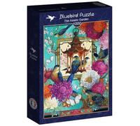 Bluebird Puzzle - The Asiatic Garden, Puzzle 1000 Pièces - Jardin Asiatique, aux Fleurs aux Oiseaux et aux Papillons - Puzzle Adulte - Fabriqué en France