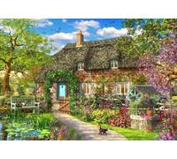 Bluebird Puzzle - The Old Cottage, Puzzle 1000 Pièces - Maison de Campagne Anglaise Traditionnelle - Puzzle Adulte, Fabriqué en France
