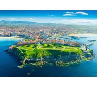 Bluebird Puzzle - Vue de Gijón, Les Asturies, Espagne - Puzzle Adulte 1000 Pièces - Fabriqué en France