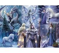 Bluebird Puzzle - Winter Fantasy, Puzzle 1000 Pièces - Fées, Dragons et Créatures Fantastiques en Hiver - Puzzle Adulte - Fabriqué en France