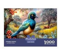 BluebirdPuzzle 1000 Pièces Cadeau Unique Prairie dorée Jeu Éducatif Challenge Toy À De Qualité Supérieure Peinture Art pour Adultes Enfants 70x50cm/1000pcs