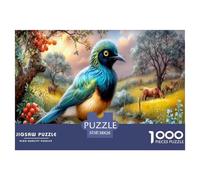 BluebirdPuzzle 1000 Pieces Cadeau Unique Prairie dorée Jeu Éducatif Défi Jouet À De Qualité Supérieure Peinture Art pour Adultes Et Enfants 38x26cm/1000pcs