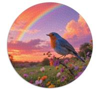 BluebirdPuzzle Rond 1000 Pièces Bien-Être Émotionnel Tous Utilisateurs Anti-Stressoiseau Espace Spa Ou Calme 1000pcs (67.5x67.5cm)