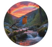 BluebirdPuzzle Rond 1000 Pièces Jeu Logique pour Jeunes Penseurs Usage Éducatifoiseau Station Apprentissage Maison Étagère Puzzle 1000pcs (67.5x67.5cm)