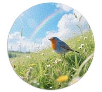 BluebirdPuzzle Rond 1000 Pièces Niveau Avancé pour Passionnés Planification Stratégiqueoiseau Cadeau De Fête Prêt À Encadrer 1000pcs (67.5x67.5cm)