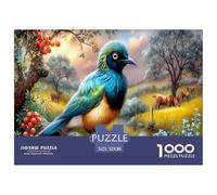 BluebirdPuzzles 1000 Pieces Cadeau Unique Prairie dorée Jeu Éducatif Challenge Toy À De Qualité Supérieure Peinture Art pour Adultes Et Enfants 52x38cm/1000pcs