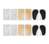 bluebone 6 paires de semelles intérieures de chaussures de soutien de voûte plantaire en gel adhésif réutilisable pour fasciite plantaire