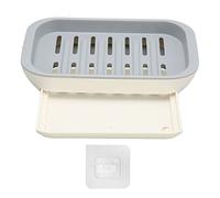 Bluebone - boîte à Savon de Salle de Bain, Porte-Savon drainant l'eau sans perçage, avec Autocollant d'adhérence