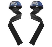 Bluebonnet Sangles de levage en bois avec motif zèbres drôles 66 cm rembourrées en néoprène pour haltérophilie, musculation, dynamophilie, musculation