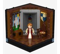 BlueBrixx BrickCube Kemenate, 456 blocs de construction, diorama avec mini | 1 mini figurine, château en broderie, cheminée, coffre, tapisserie et blason, à partir de 8 ans, 96 x 96 x 98 mm, 109948