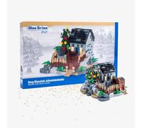 BlueBrixx Burg Blaustein Calendrier de l'Avent 971 blocs de construction | 24 jours de construction, château miniature en tant que modèle complet, techniques de construction variées, à partir de 8 ans