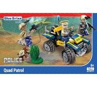 BlueBrixx Kids 107111 - Police Forestière : Quad Patrouille en Blocs de Clamp avec 104 éléments de construction