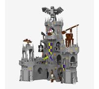 BlueBrixx Rabenstein - Forteresse de base - 2059 blocs de serrage - Château | Construction modulaire, toits et murs amovibles, plusieurs points de défense, minifigurines, 318 x 313 x 406 mm, 109723