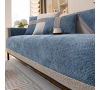 BlueChenilleHousse de canapé pour canapé 1/2/3 places Épaissir Respirant Antidérapant Protection anti-poussière Housse de canapé pour meubles 110 x 240 cm Élégant et durable