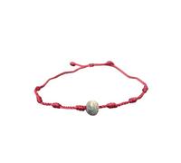 BLUECHOLON Bracelet nœud fil rouge avec boule Palo Santo, pierres. Bracelet Palo Santo Bois sacré, Talla única Ajustable, Corde, Pas de gemme