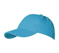 BLUECHOLON Casquette enfant à 6 panneaux en polyester de finition douce et fermeture réglable à l'arrière. avec trous de ventilation brodés et dans une gamme variée de couleurs vives., turquoise, 48