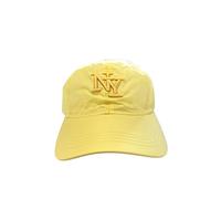 BLUECHOLON Casquette pour enfant avec broderie NY à 6 panneaux avec fermeture réglable. Avec trous d'aération brodés. Casquette pour enfants, filles et garçons entre 4 et 13 ans, citronier, 30