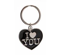 BLUECHOLON Porte-clés cœur I Love You - Cadeau original pour la Saint-Valentin, Noir , Taille Unique
