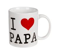 BLUECHOLON Tasse petit-déjeuner, tasse en céramique Maman, Papa, Papa, Super Mama (I Love Papa)