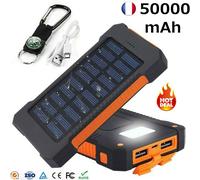 Bluecoo®50000mah Ultra-Mince Solaire Étanche Batterie Externe Portable Alimentation Mobile Pour Tous Les Téléphones