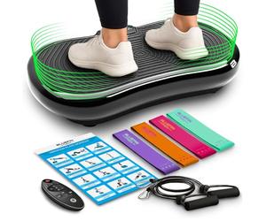 Bluefin Fitness Plateforme Vibrante Ultra Slim | 5 Programmes, 180 Niveaux | Entraînement Complet du Corps | Silencieuse & Compacte | pour la Maison | Design Élégant & Rangement Facile