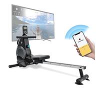 Bluefin Fitness Rameur Blade FIT | Compatible Kinomap | Pliable pour le Stockage | Ecran numérique LCD | Application Smartphone | Rameur de Gym à Domicile