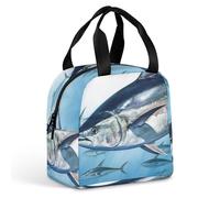 Bluefin Thunnus Sac à déjeuner isotherme pour homme et femme, étanche, résistant aux taches, réutilisable, sac fourre-tout pour le travail, les voyages, l'extérieur