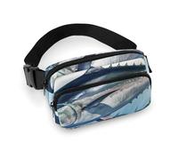 Bluefin Thunnus Sac banane tendance avec sangle réglable pour entraînement en plein air cyclisme Unisexe Blanc 20 x 13 cm, blanc, 20x13cm, Sac banane